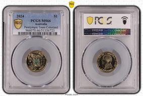 2024 $2 Paralympic Team Colorized MS66