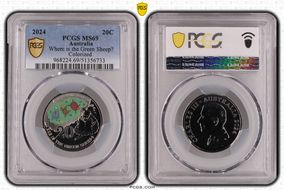 2024 20C Where is the Green Sheep? Colorized MS69