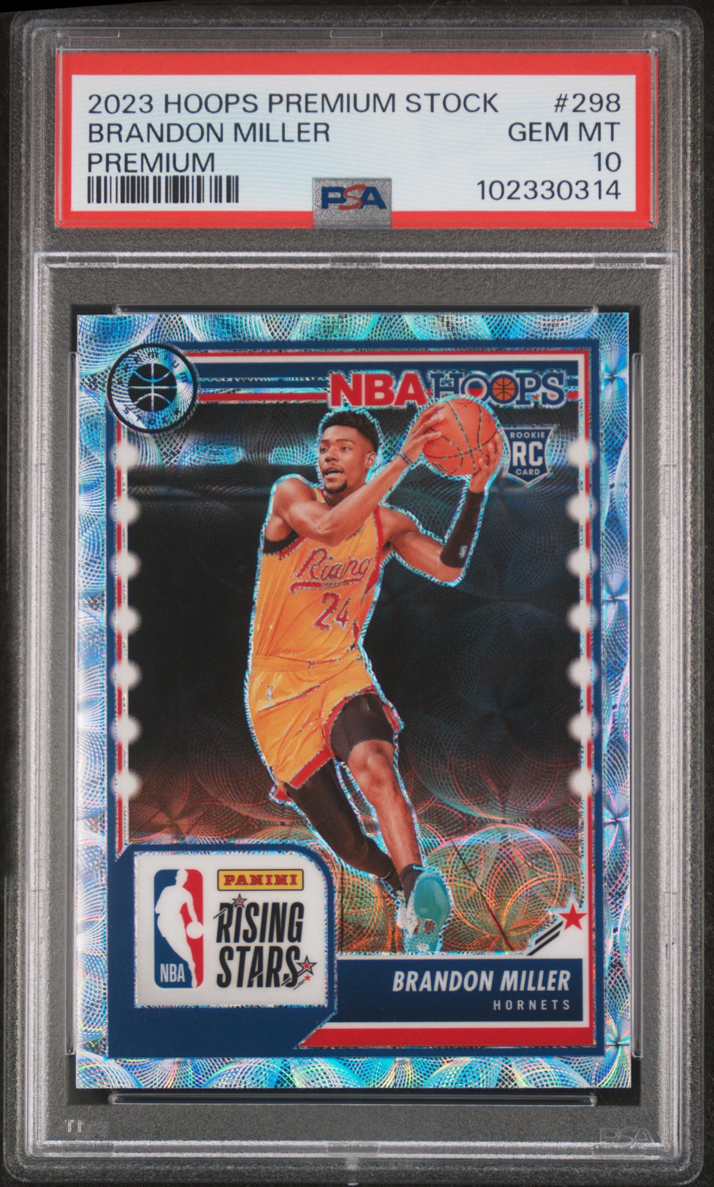 2023 Panini Hoops Premium Stock Brandon Miller #298 (Premium) Gem Mt 10 front