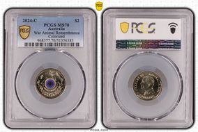 2024-C $2 War Animal Remembrance Colorized MS70