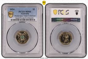 2024 $2 Paralympic Team Colorized MS66