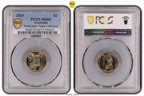 2024 $2 Paralympic Team Colorized MS66