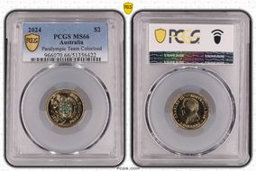 2024 $2 Paralympic Team Colorized MS66