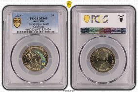 2024 $1 Paralympic Team Colorized MS69
