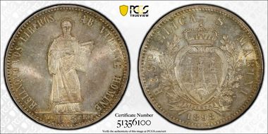 1898-R 5 L KM-6  Ag MS63