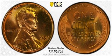 1958 1C MS66RD