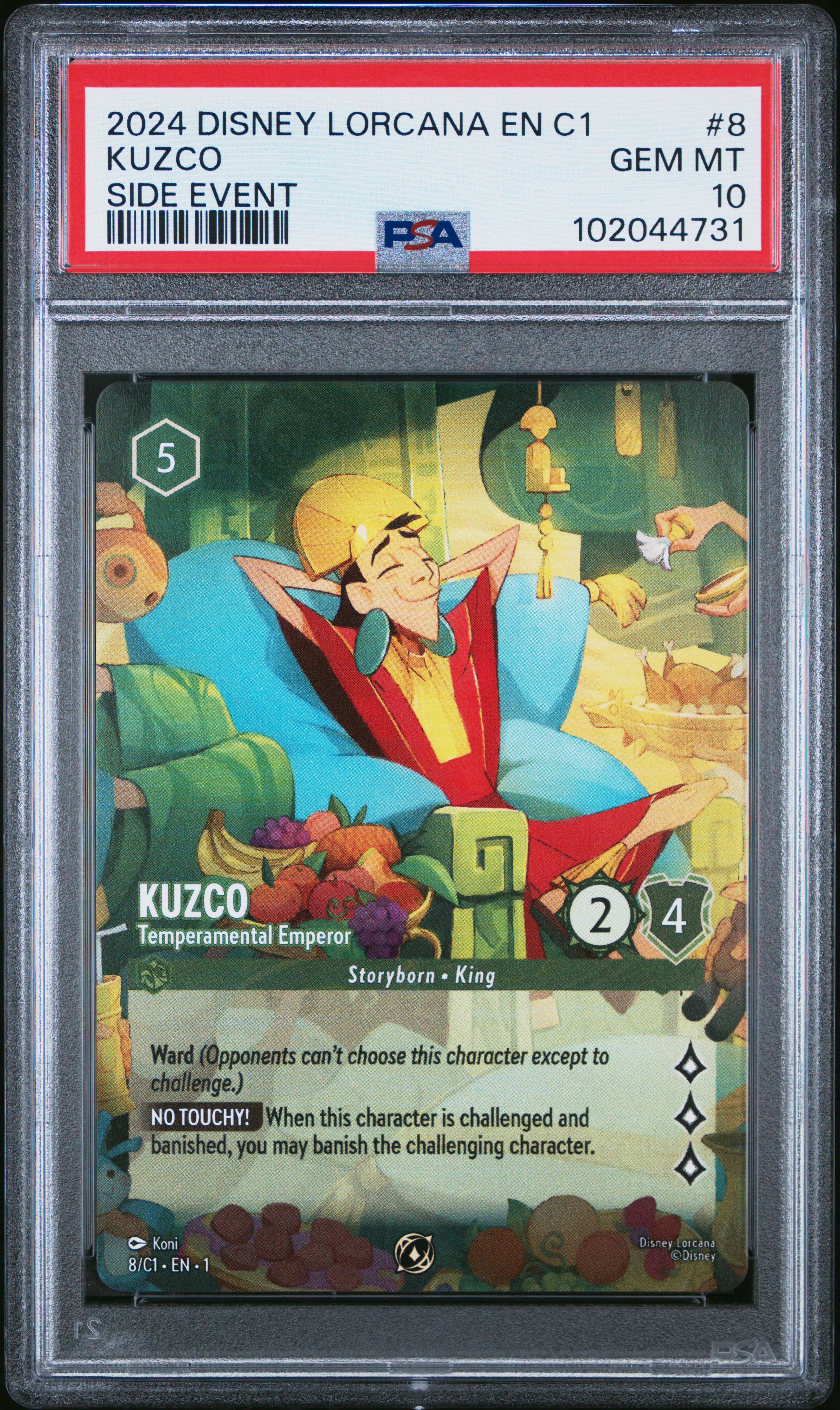 2024 #8 Kuzco - Temperamental Emperor PSA 10 Disney Lorcana EN C1-Lorcana Challenge Promo