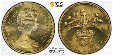 1984 £1 S-J2 Scottish Design MS66