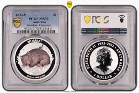 2023-P $1 Wombat - Colorized MS70