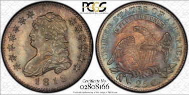 1818/5 25C Browning 3 MS66