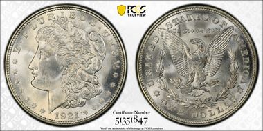 1921-D $1 MS66