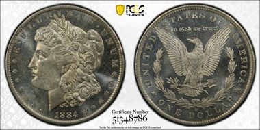 1884-O $1 MS63PL