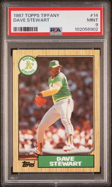 1987 Topps #14 Tiffany Dave Stewart front