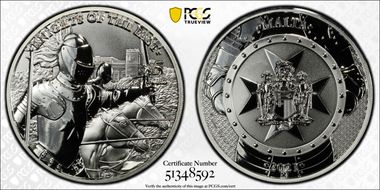 2021 € 5 Knights of the Past MS70