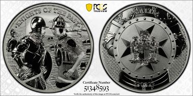 2022 € 5 Knights of the Past Ag MS69