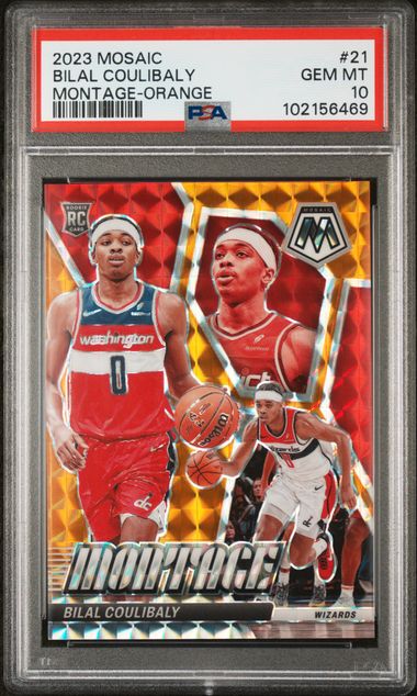 2023 Panini Mosaic Orange #21 Bilal Coulibaly front