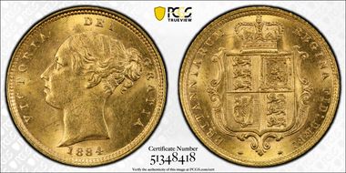 1884 1/2 Sov S-3861 MS63