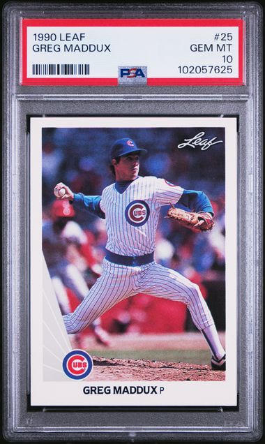 1990 Leaf #25 Greg Maddux front