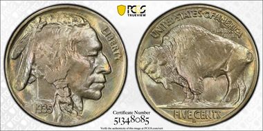 1935-D 5C MS67+