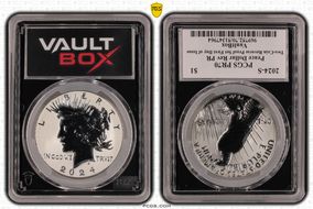 2024-S $1 Peace Dollar Rev PR Two-Coin Reverse Proof Set First Day of Issue PR70