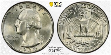 1964-D 25C MS64