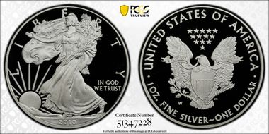 2010-W $1 Silver Eagle PR70DCAM