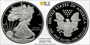 2013-W $1 Silver Eagle PR70DCAM