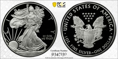 2017-W $1 Silver Eagle PR69DCAM