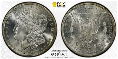1881-S $1 MS67