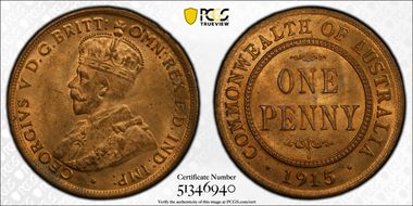 1915-H 1D MS64RD