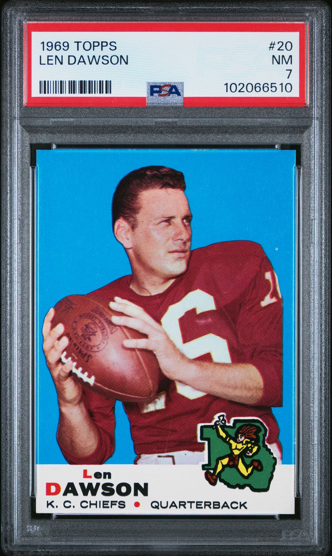 1969 Topps Len Dawson #20 Nm 7 front