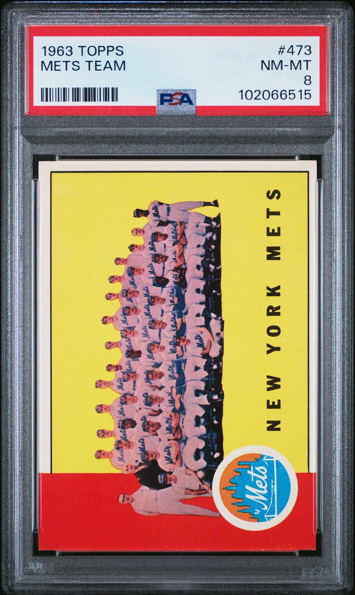 1963 Topps Mets Team #473 Nm-Mt 8 front