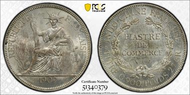 1909-A Piastre Lec-292 AU58