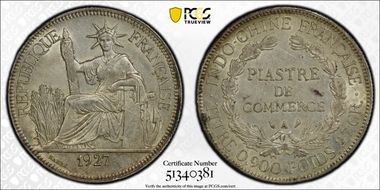 1927-A Piastre Lec-303 AU58