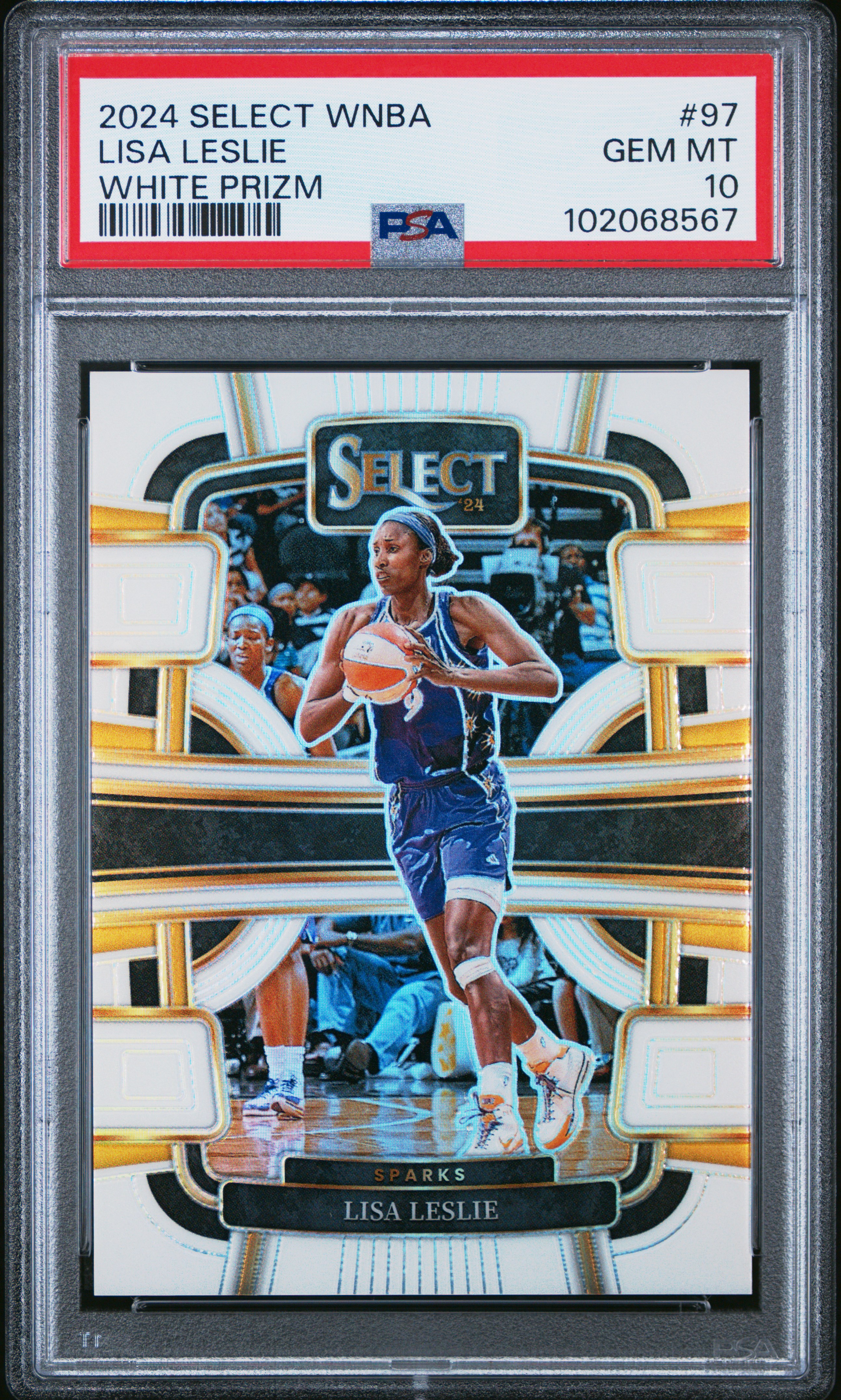 2024 Panini Select Wnba Lisa Leslie #97 (White Prizm) Gem Mt 10 front