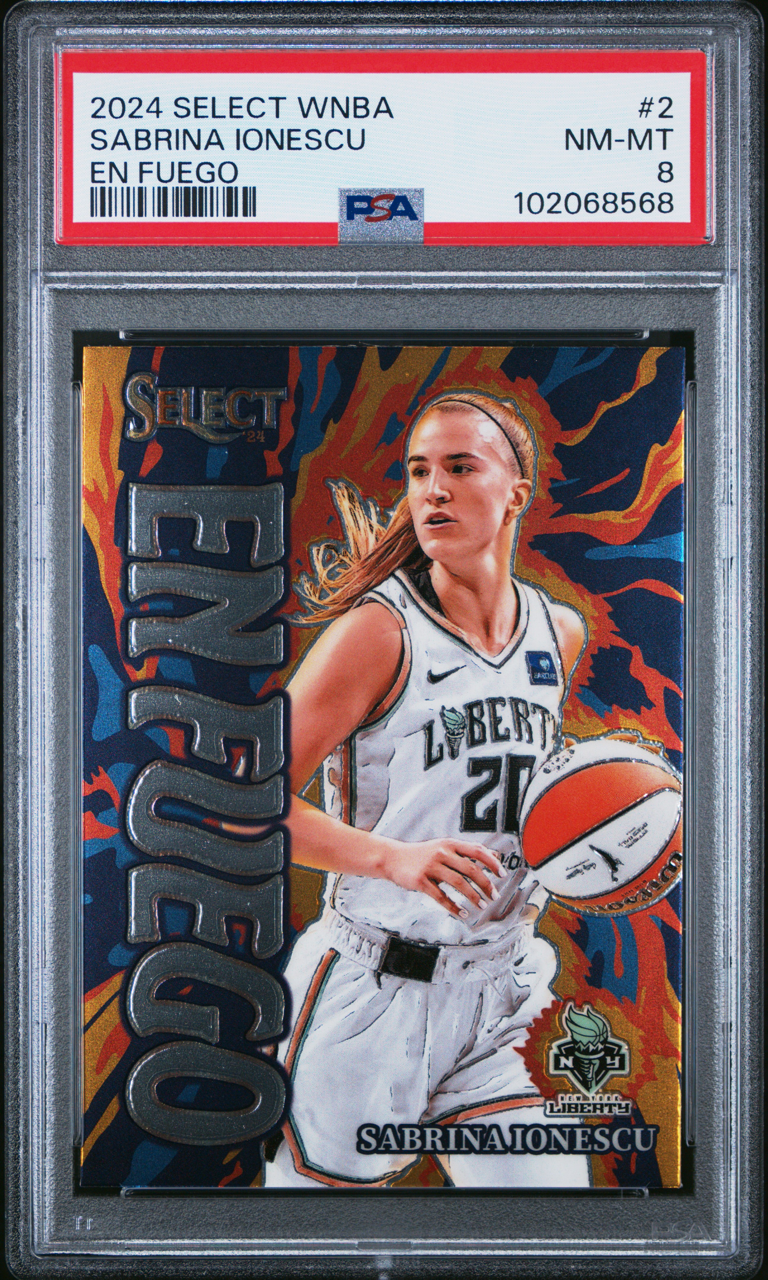 2024 Panini Select Wnba En Fuego Sabrina Ionescu #2 Nm-Mt 8 front