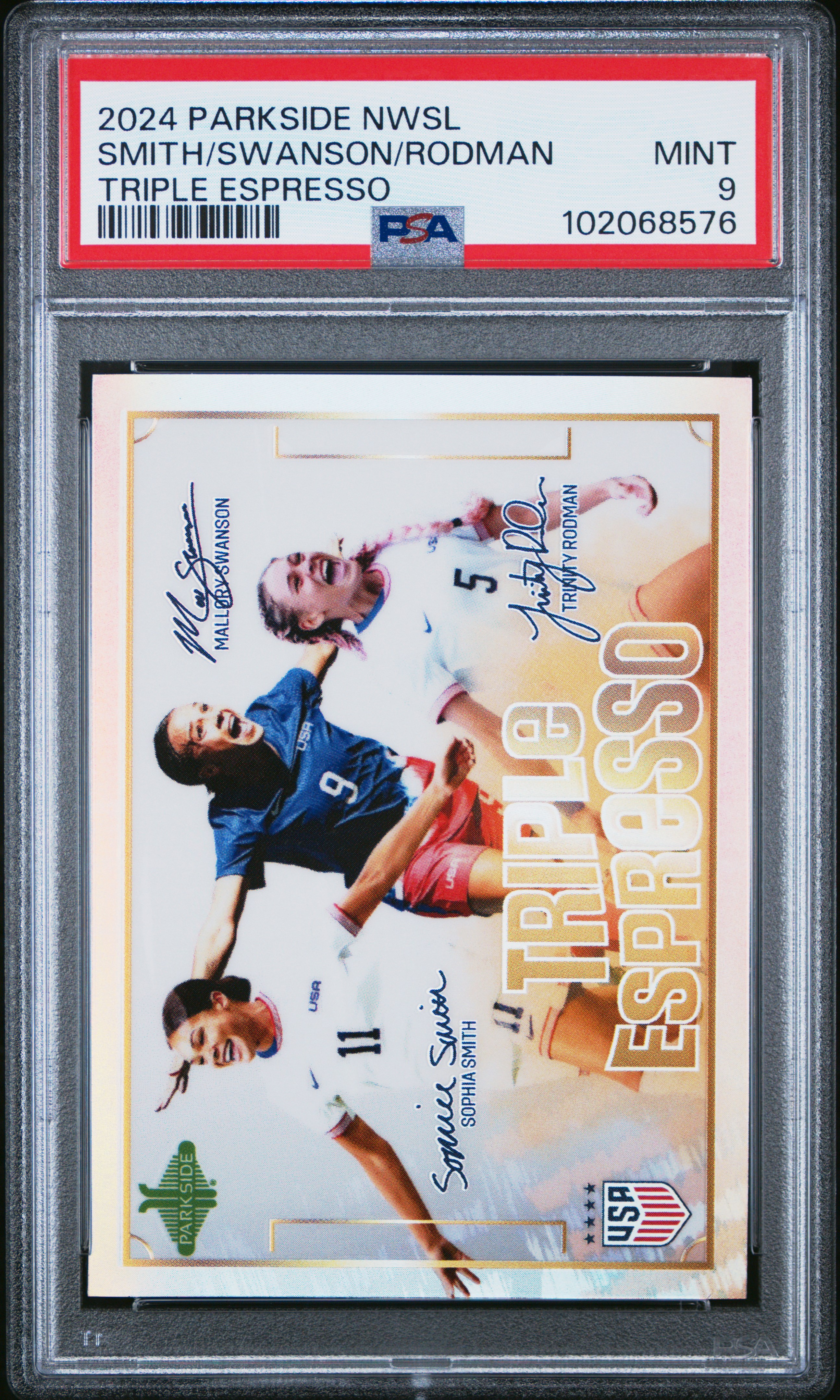 2024 Parkside Nwsl Triple Espresso Smith/Swanson/Rodman Mint 9 front