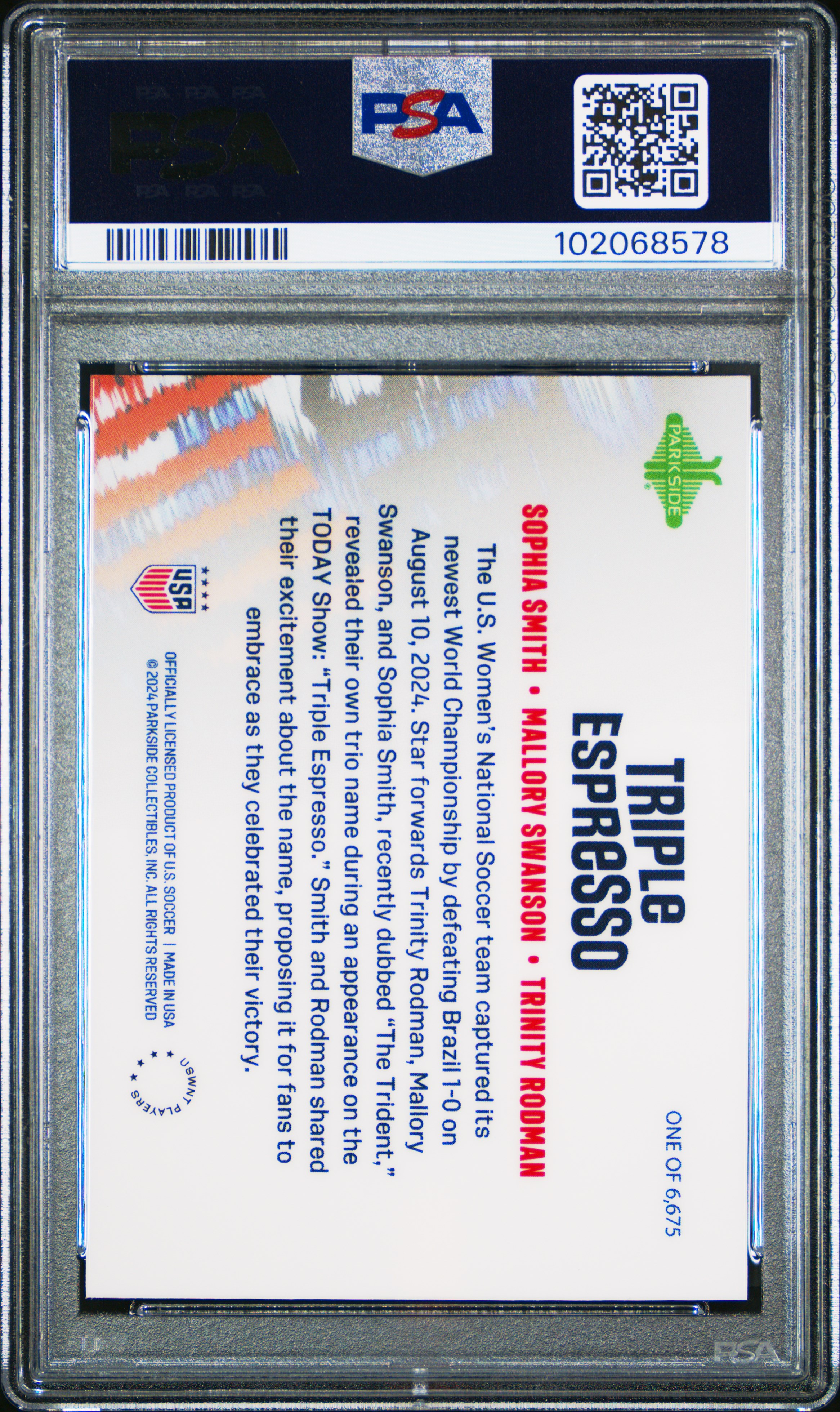 2024 Parkside Nwsl Triple Espresso Smith/Swanson/Rodman Nm-Mt 8 back