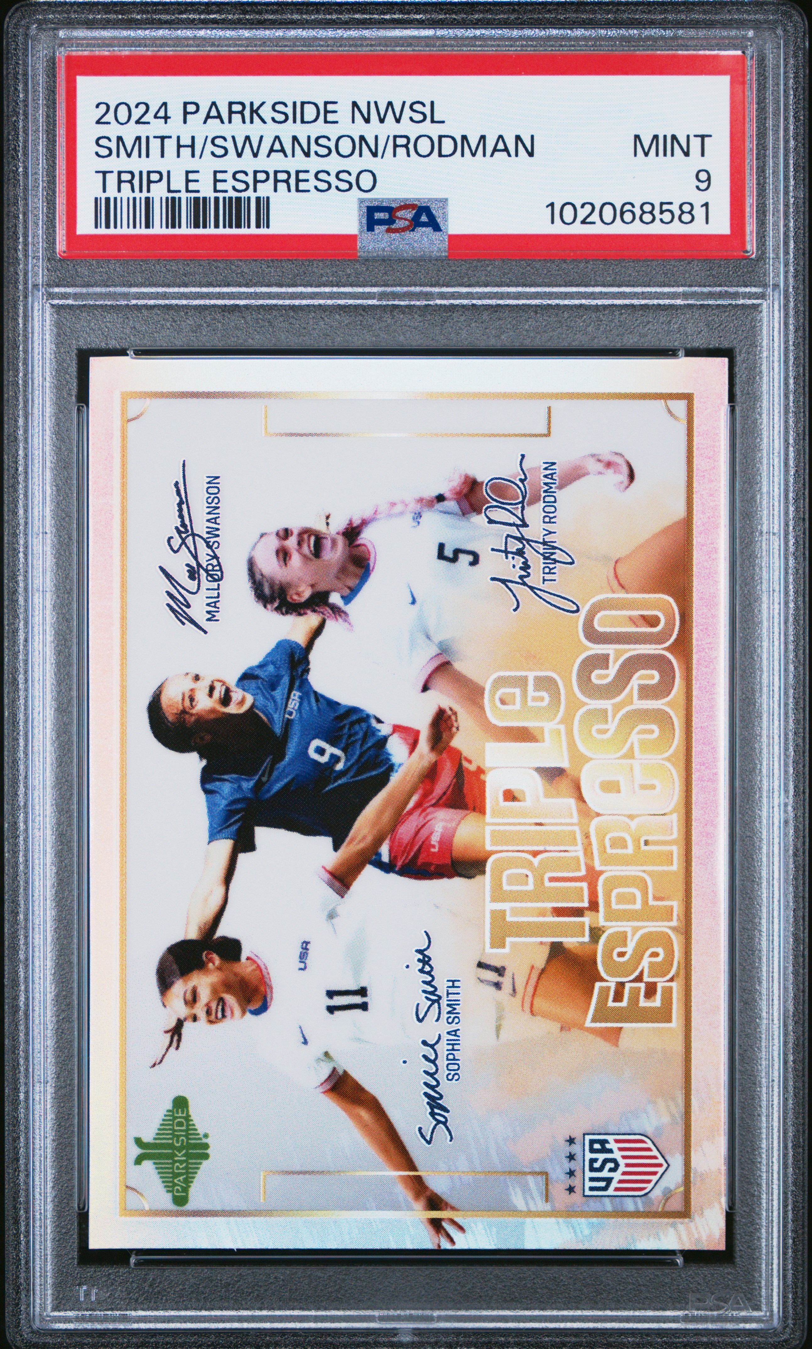2024 Parkside Nwsl Triple Espresso Smith/Swanson/Rodman Mint 9 front