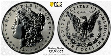 2024-S $1 Morgan Dollar Rev PR Two-Coin Reverse Proof Set First Strike PR70
