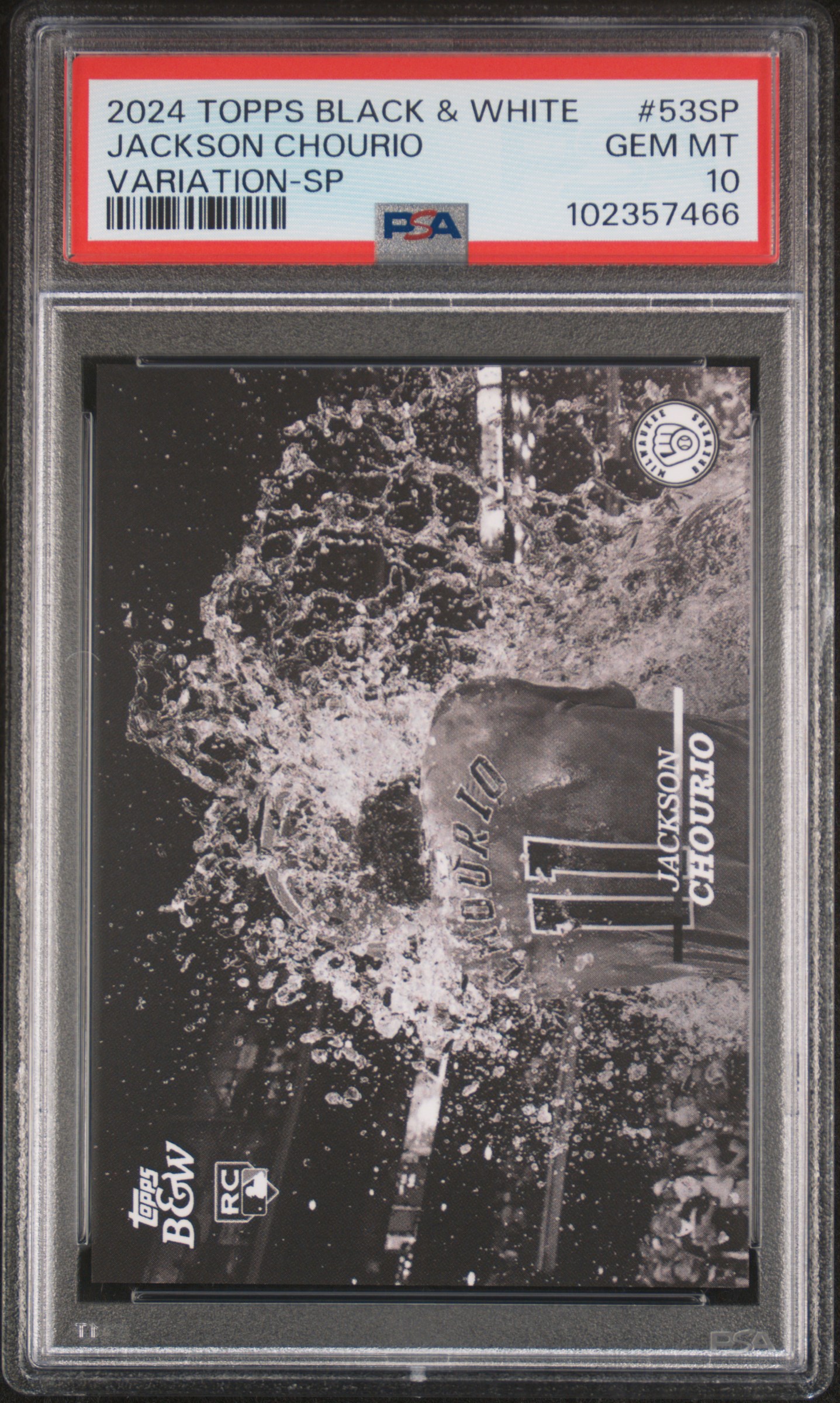 Jackson Chourio 2024 Topps Black And White