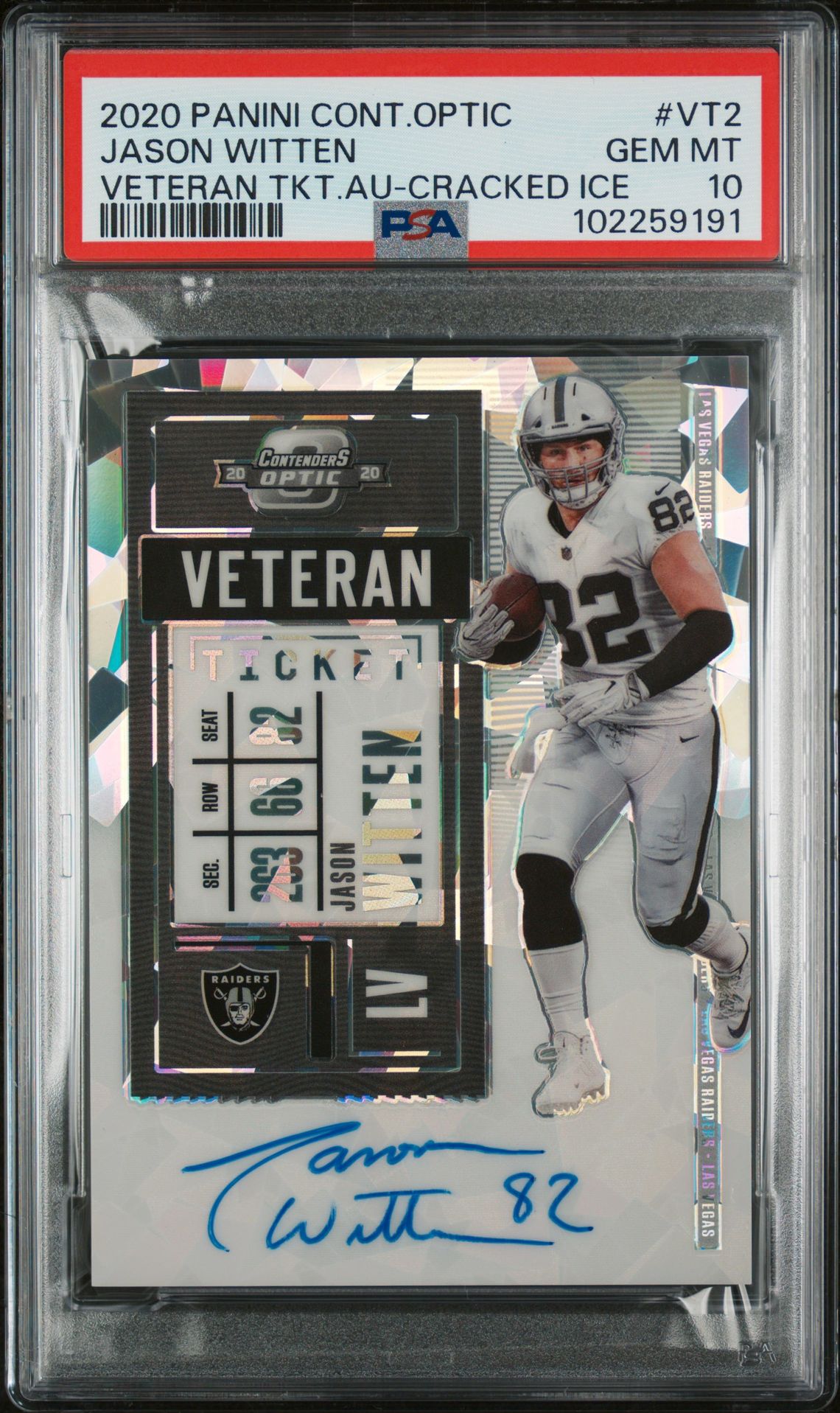 2020 Panini Panini Contenders Optic Veteran Ticket Autographs #VT2 Jason Witten front