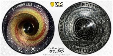 2022 € 20 Black Hole Colorized PR70