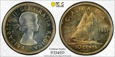 1957 10C MS65