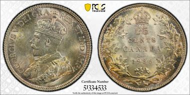 1936 25C MS65