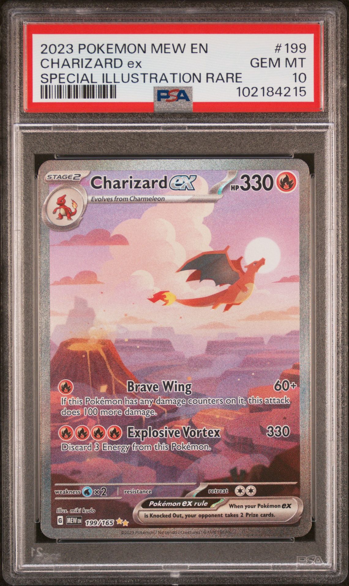 2023 Pokemon POKEMON MEW EN-151 SPECIAL ILLUSTRATION RARE #199 Charizard+Mew front