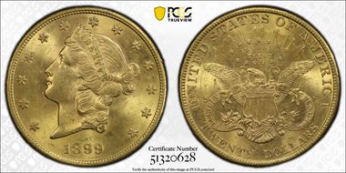 1899-S $20 MS63