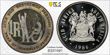 1986 Rand Year of the Disabled PR67DCAM