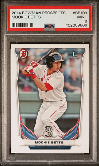 2014 Bowman BOWMAN PROSPECTS Red #BP109 Mookie Betts front
