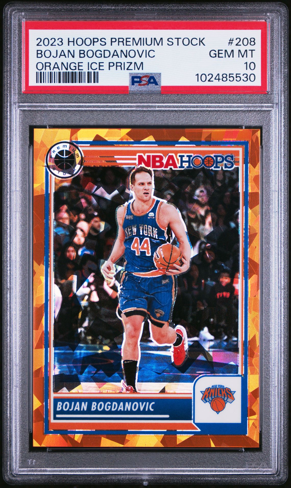 2023 Panini PANINI HOOPS PREMIUM STOCK ORANGE ICE PRIZM #208 Bojan Bogdanovic front